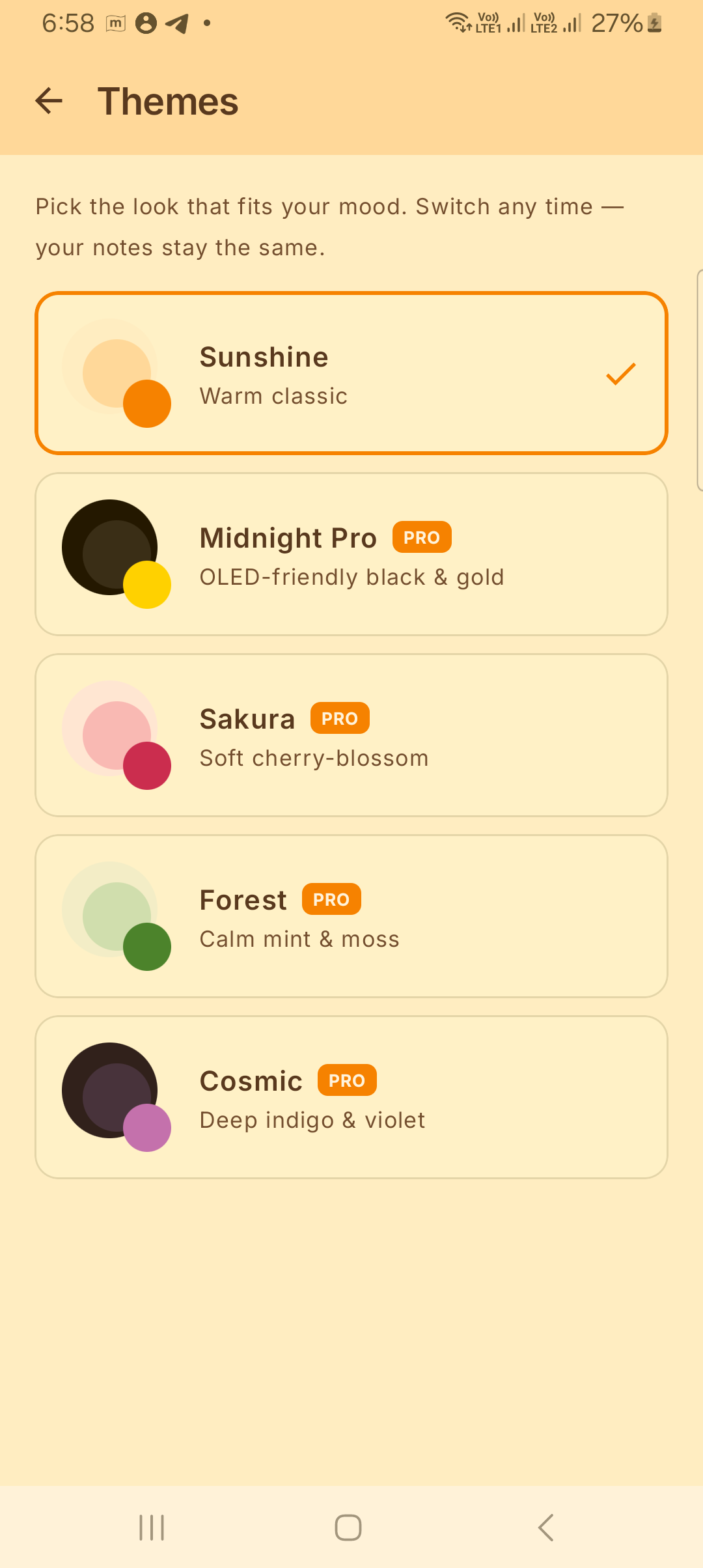 Theme picker