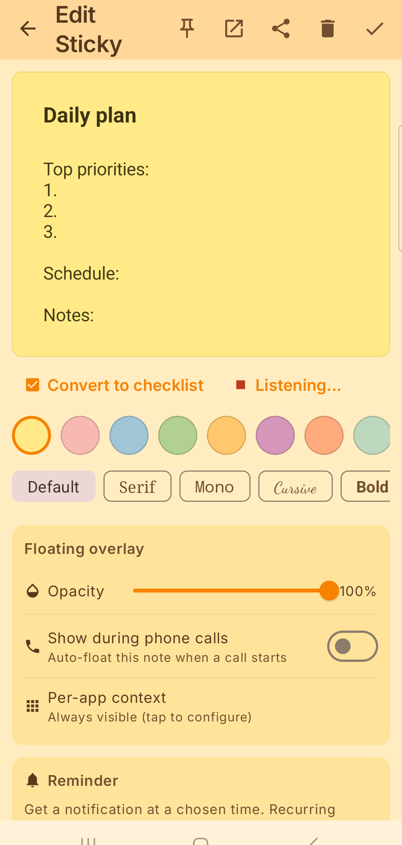 Voice typing dictation